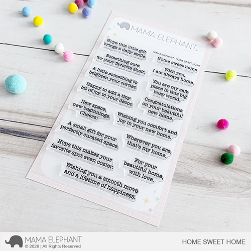Mama Elephant Home Sweet Home Clear Stamps