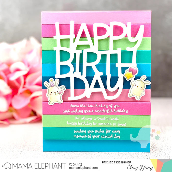 Mama Elephant Inside Birthday Messages Clear Stamps birthday