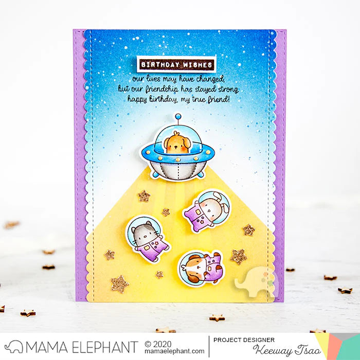 Mama Elephant Inside Birthday Messages Clear Stamps space