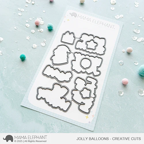 Mama Elephant Jolly Balloons Clear Stamp and Die Set image 2