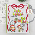 Mama Elephant Jolly Balloons Clear Stamps red bow
