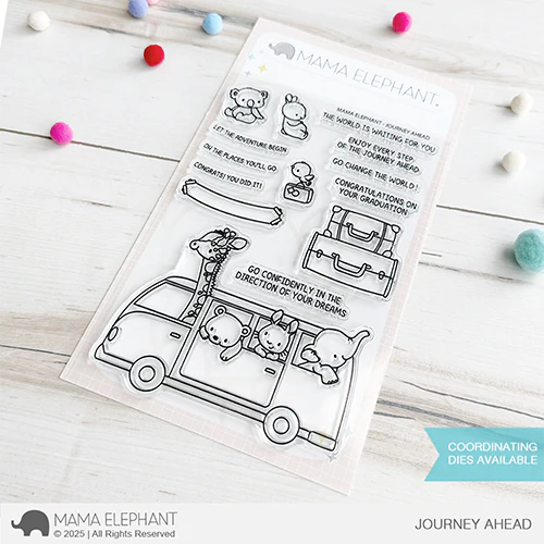 Mama Elephant Journey Ahead Clear Stamp and Die Set product image 1