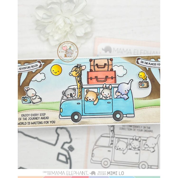 Mama Elephant Journey Ahead Clear Stamps bunny