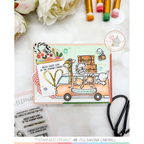 Mama Elephant Journey Ahead Clear Stamps bus