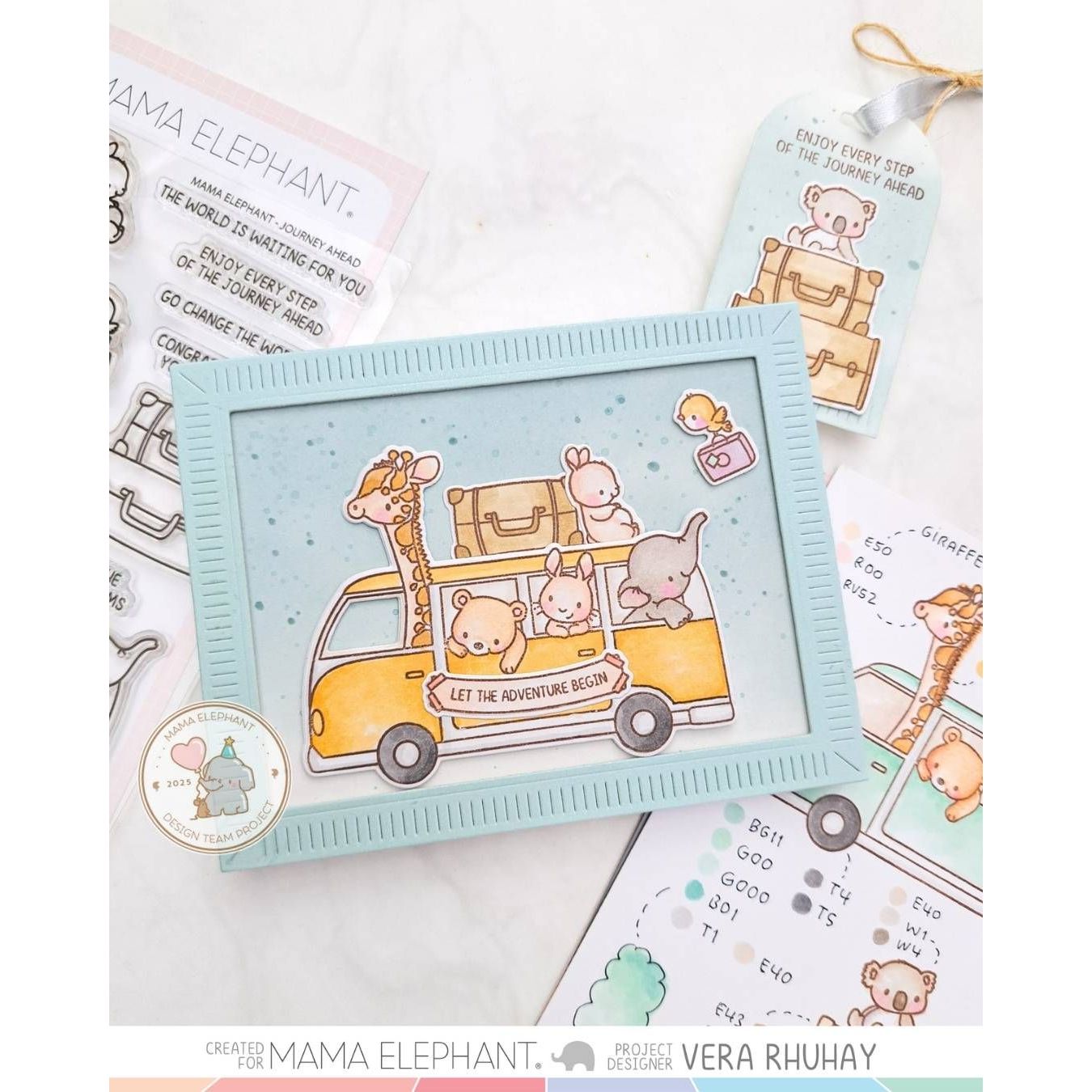 Mama Elephant Journey Ahead Creative Cuts Steel Dies bus