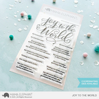 Mama Elephant Joy To The World Clear Stamp and Die Set image 1