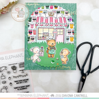 Mama Elephant La Patisserie Clear Stamp and Die Set green