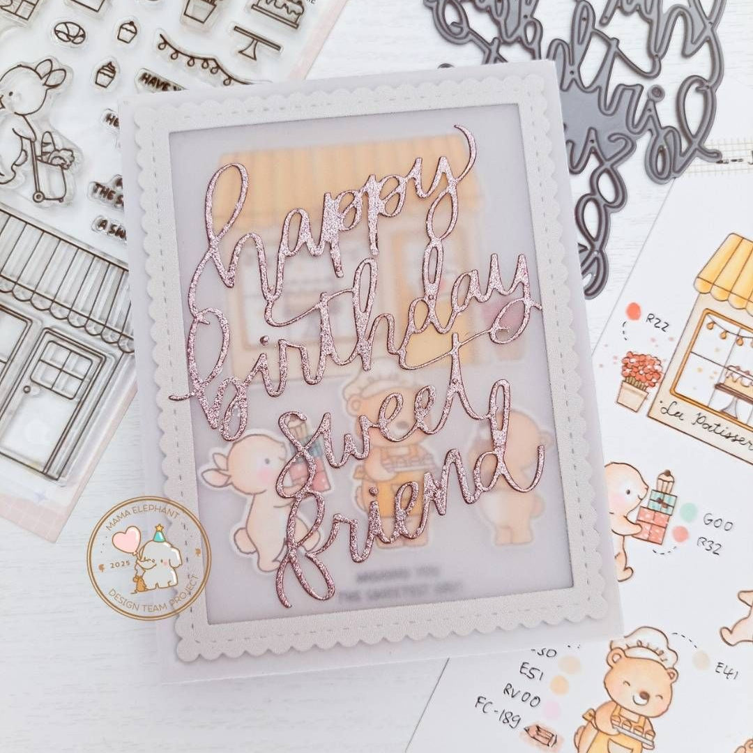 Mama Elephant La Patisserie Clear Stamps birthday