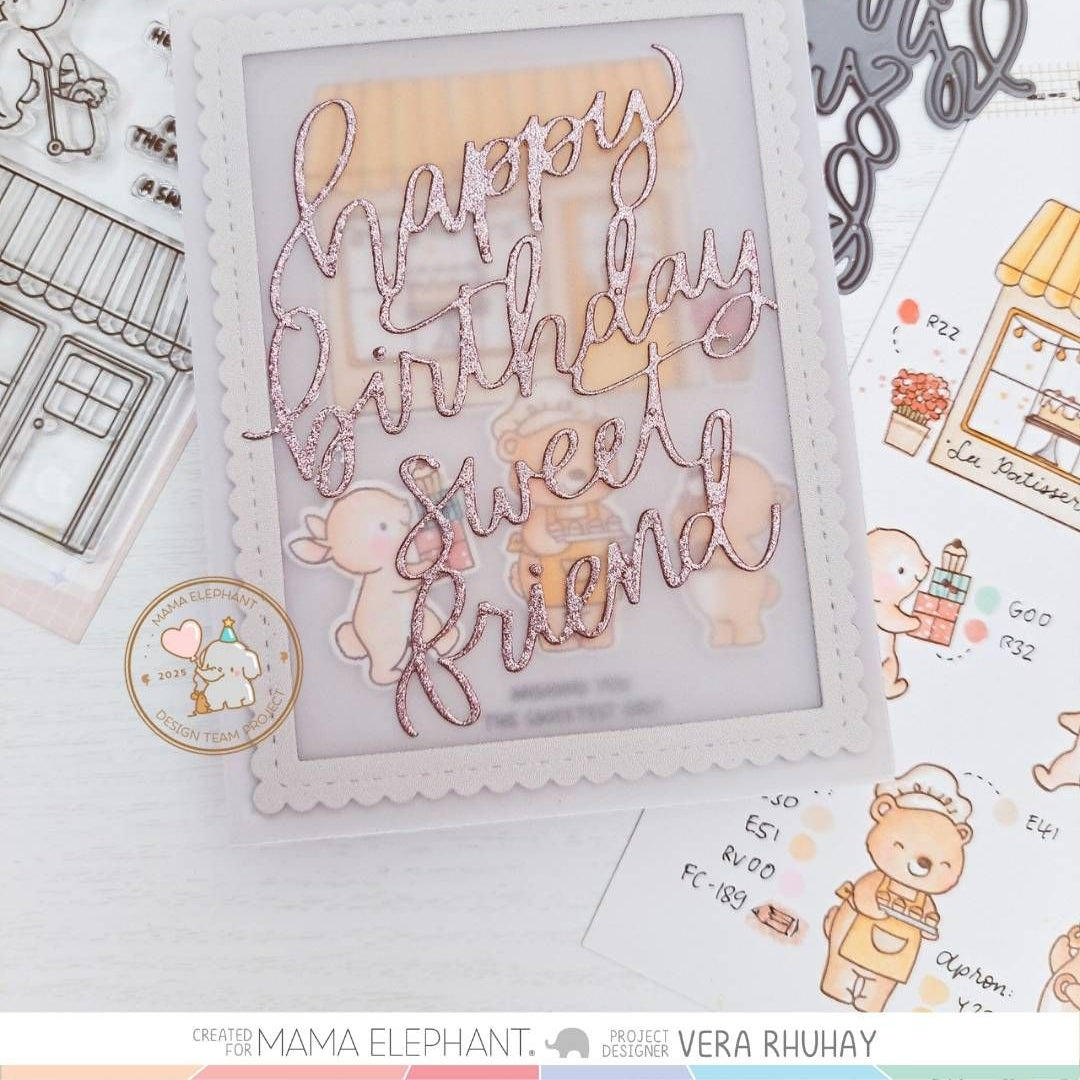 Mama Elephant La Patisserie Creative Cuts Steel Dies birthday