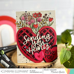 Mama Elephant Lacy Love Creative Cuts Steel Dies heart | color-code:ALT01