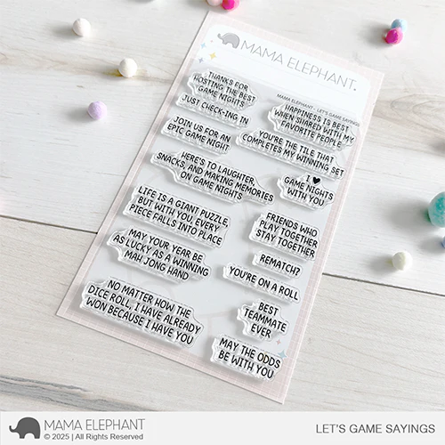 Mama Elephant Let's Game Sayings Clear Stamps