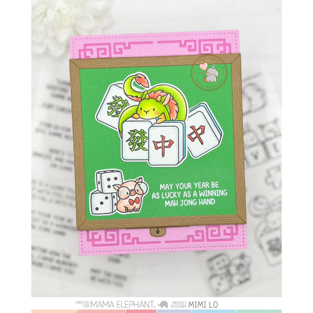 Mama Elephant Let's Game Sayings Clear Stamps dragon