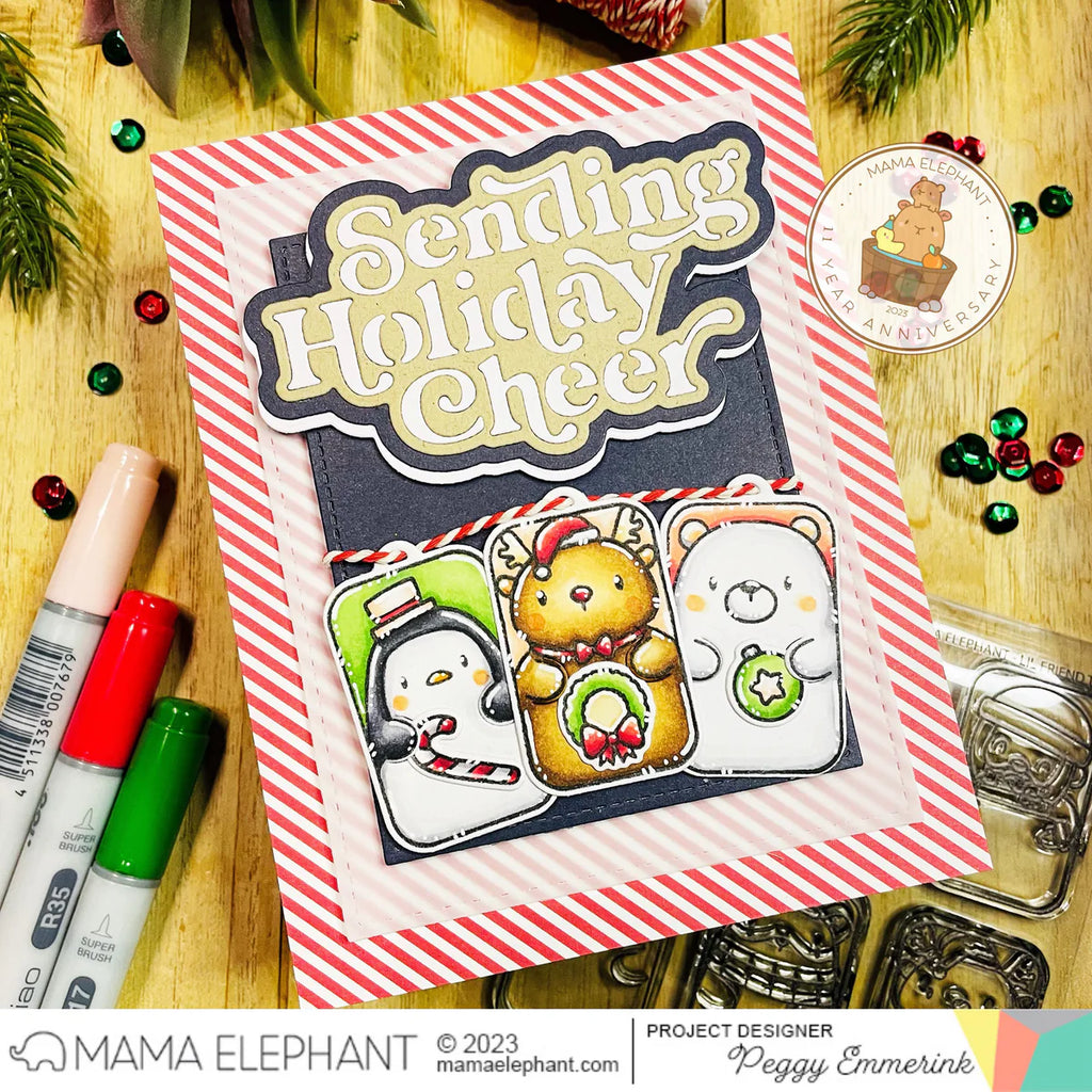 Mama Elephant Lil Friends Tags Creative Cuts Steel Dies cheer