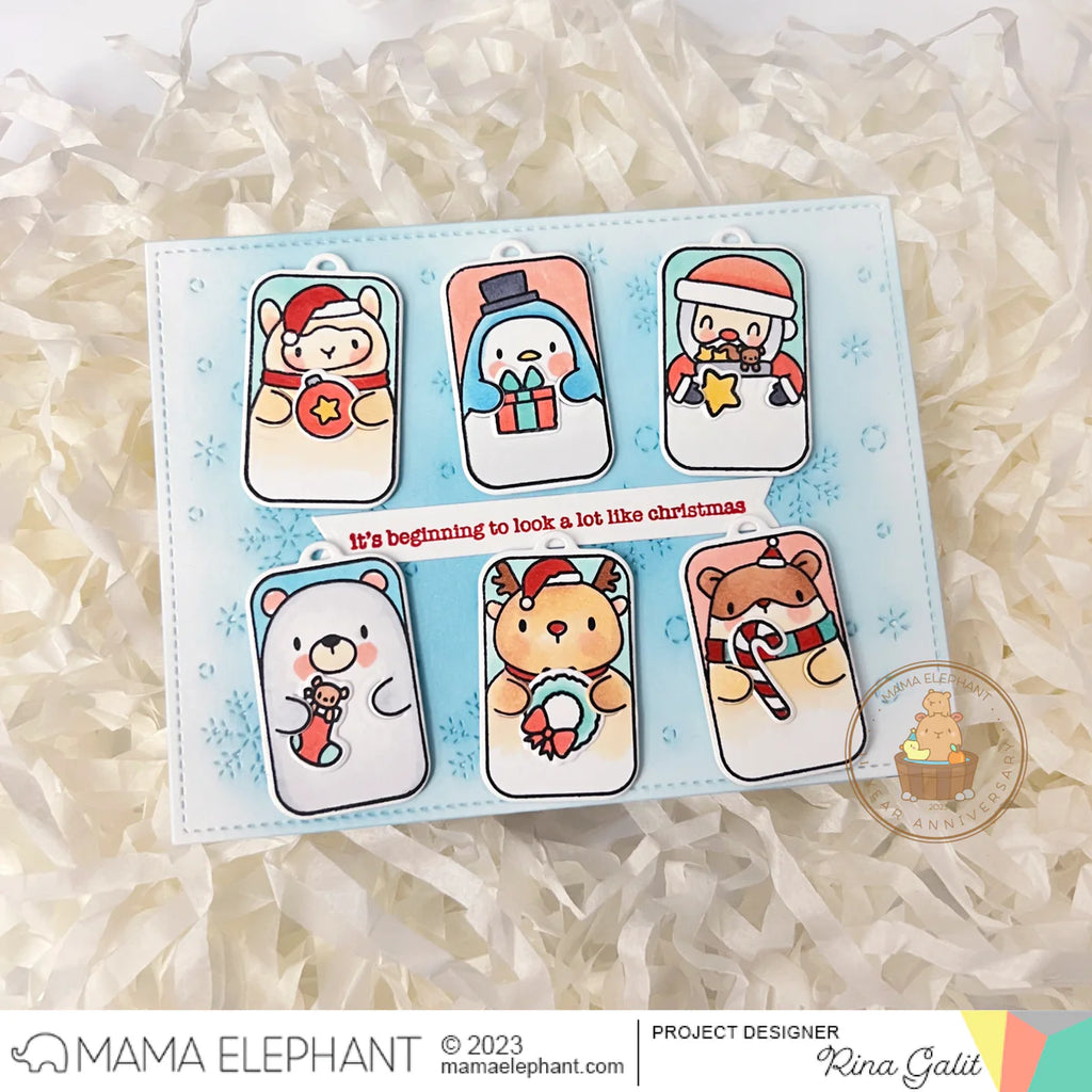 Mama Elephant Lil Friends Tags Creative Cuts Steel Dies christmas