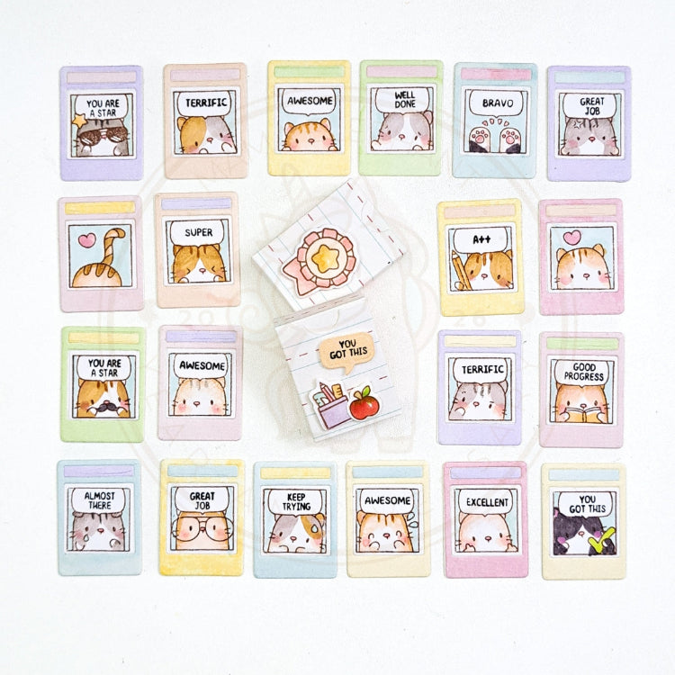 Mama Elephant Lil Kitty Docket Clear Stamps cute cat cards
