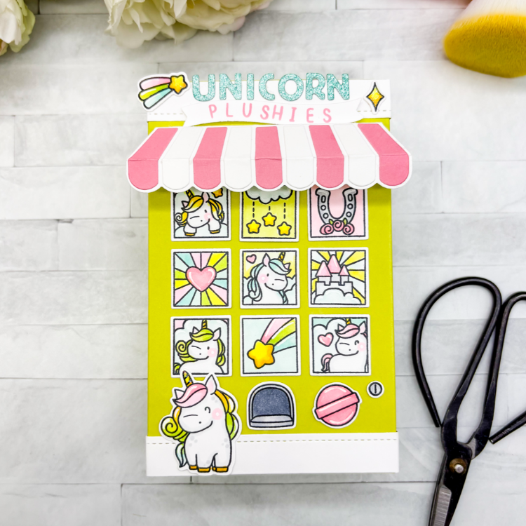Mama Elephant Lil Unicorn Docket Clear Stamps unicorn machine