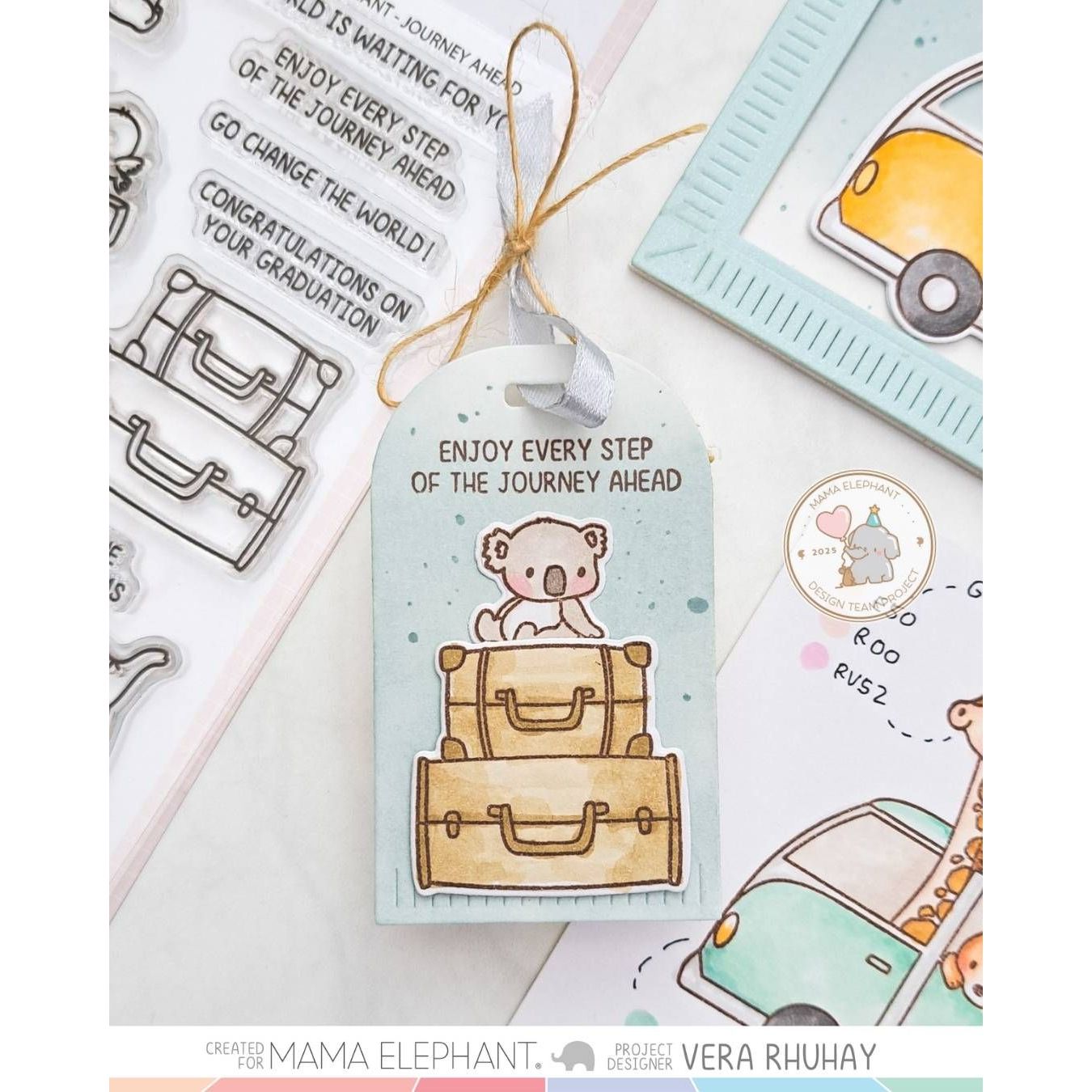 Mama Elephant Line Detail Frames Creative Cuts Steel Dies tag