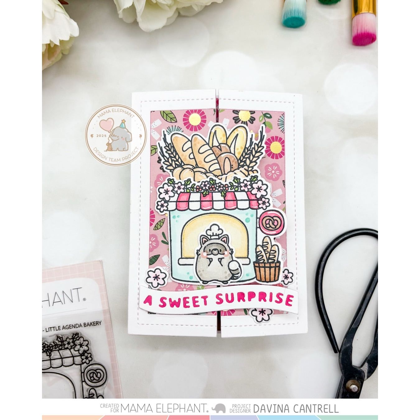 Mama Elephant Little Agenda Bakery Creative Cuts Steel Dies raccoon