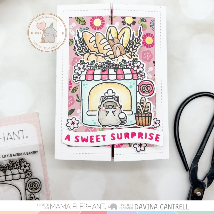 Mama Elephant Little Agenda Bakery Stamp and Die Set surprise