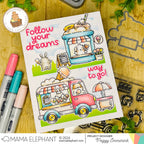 Mama Elephant Little Agenda Ice Cream Clear Stamps park