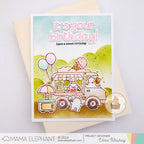 Mama Elephant Little Agenda Ice Cream Clear Stamps truck
