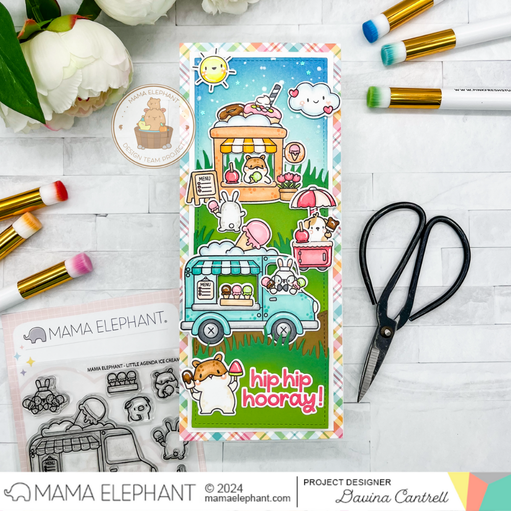 Mama Elephant Little Agenda Ice Cream Creative Cuts Steel Dies slim