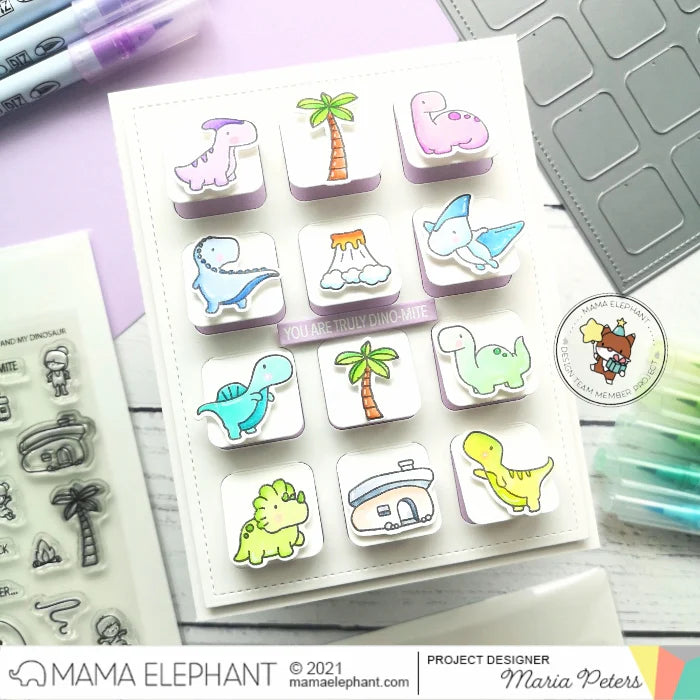 Mama Elephant Little Dino Agenda Clear Stamps tree
