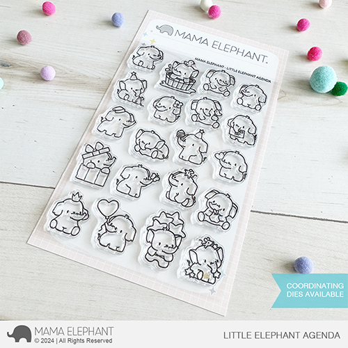 Mama Elephant Little Elephant Agenda Clear Stamp and Die Set just stamp