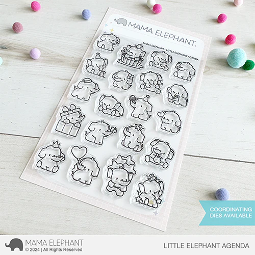 Mama Elephant Little Elephant Agenda Clear Stamps