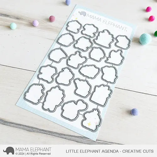 Mama Elephant Little Elephant Agenda Creative Cuts Steel Dies