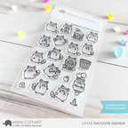 Mama Elephant Little Racoon Agenda Clear Stamps