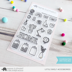 Mama Elephant Little Shelf Accessories Clear Stamp and Die Set image 1