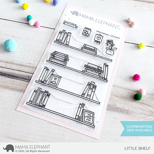 Mama Elephant Little Shelf Clear Stamp and Die Set image 1