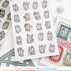 Mama Elephant Little Wolf Agenda Clear Stamp and Die Set cute little critters card