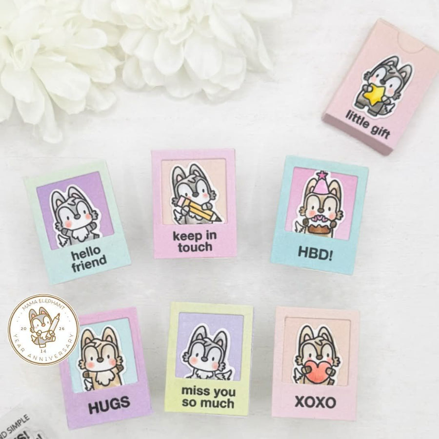 Mama Elephant Little Wolf Agenda Creative Cuts Steel Dies little boxes for friends