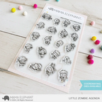 Mama Elephant Little Zombie Agenda Clear Stamp and Die Set stamp product image