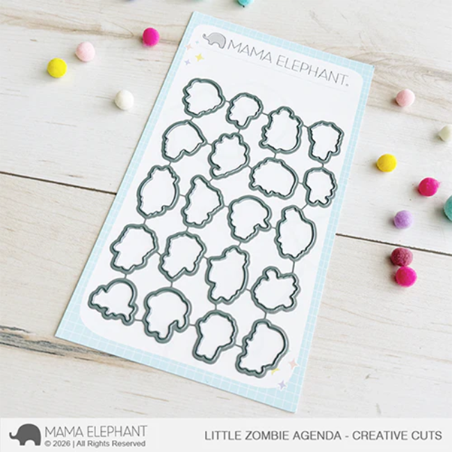 Mama Elephant Little Zombie Agenda Creative Cuts Steel Dies