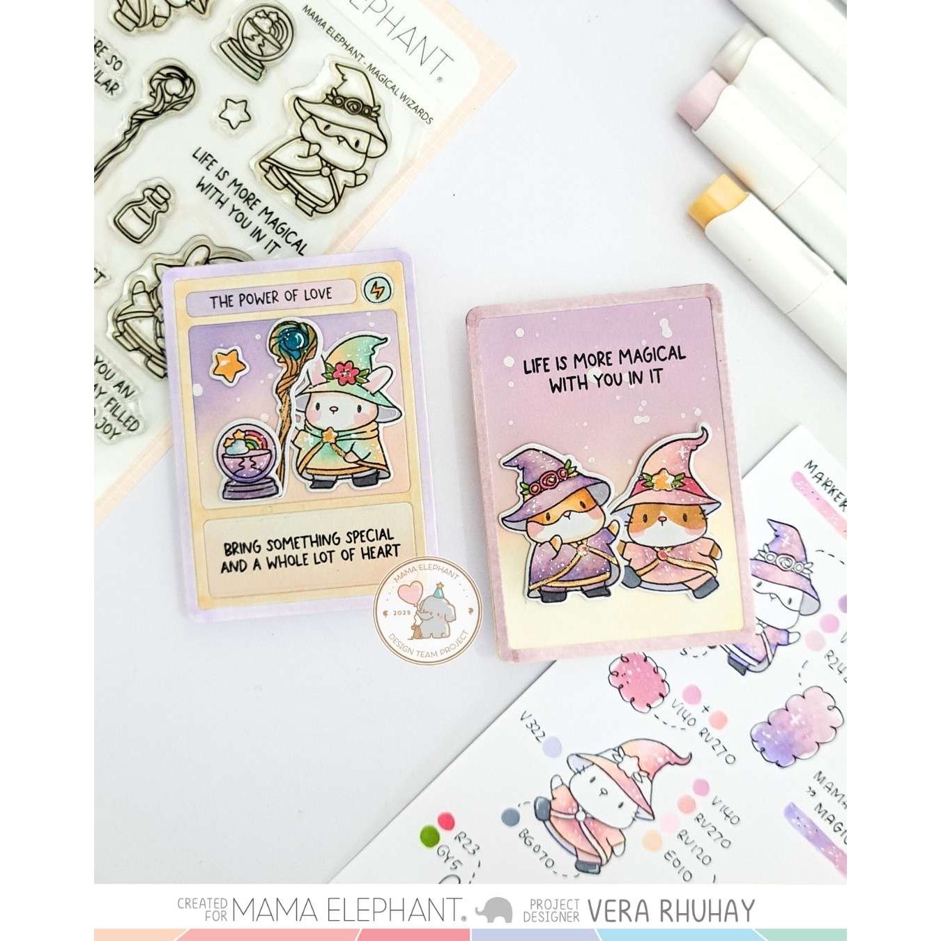 Mama Elephant  Magical Wizards Clear Stamp and Die Set magical