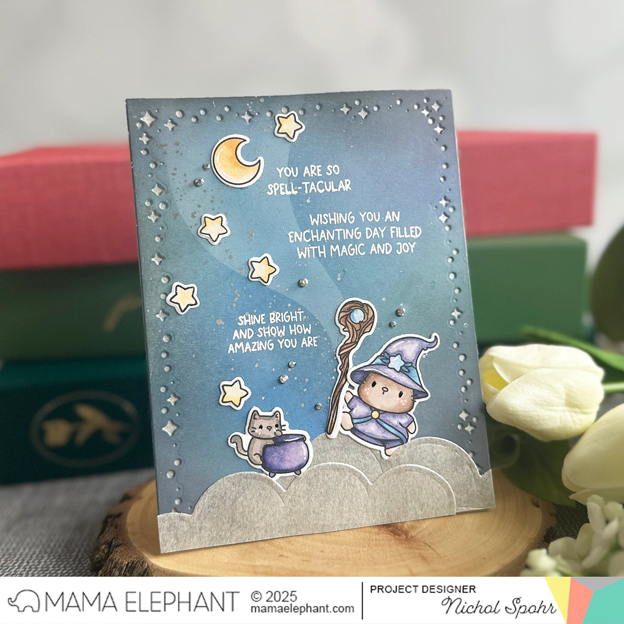 Mama Elephant  Magical Wizards Clear Stamp and Die Set shine bright | color-code:ALT01
