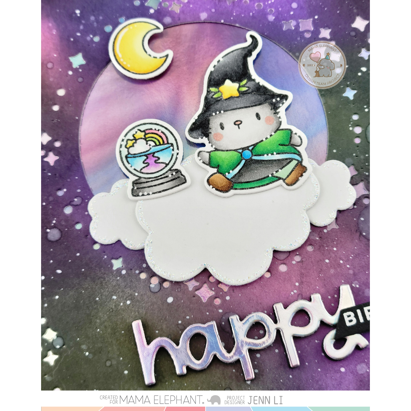 Mama Elephant Magical Wizards Creative Cuts Steel Dies happy birthday
