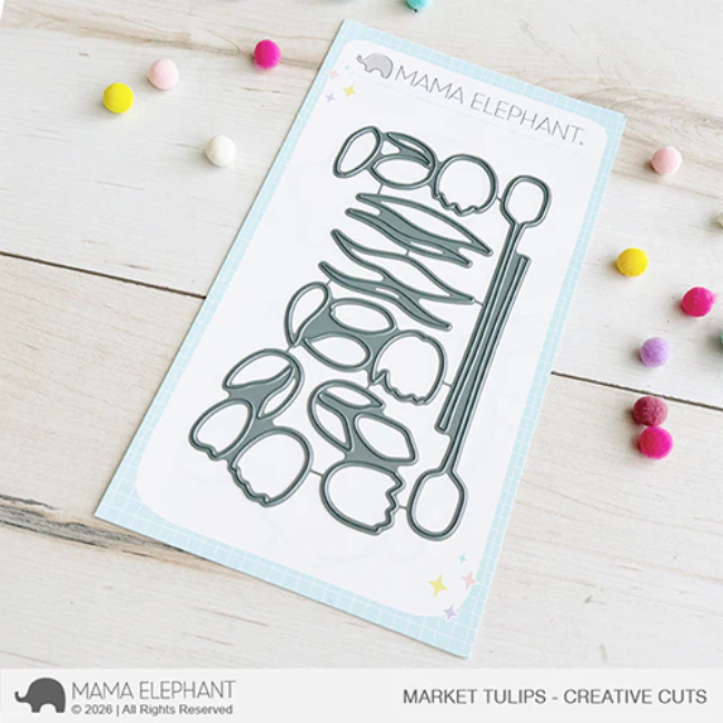 Mama Elephant Market Tulips Creative Cuts Steel Dies