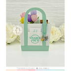 Mama Elephant Market Tulips Creative Cuts Steel Dies tote bag tulips gift card holder