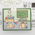 Mama Elephant Math Class Clear Stamp and Die Set classroom