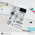 Mama Elephant Math Class Clear Stamp and Die Set image 1