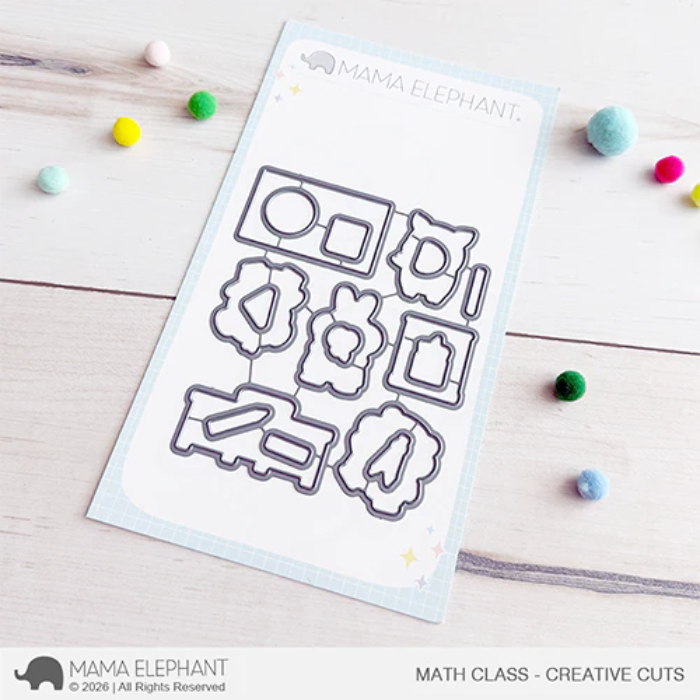 Mama Elephant Math Class Clear Stamp and Die Set image 2