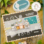 Mama Elephant Math Class Clear Stamp and Die Set thank you