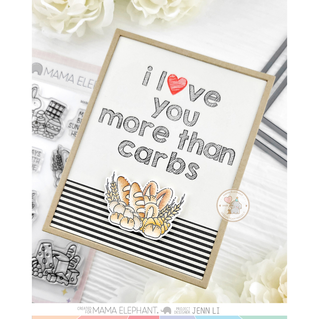 Mama Elephant May Your Days Clear Stamps bread