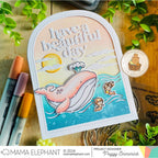 Mama Elephant Me and My Whale Clear Stamp and Die Set pink