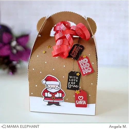 Mama Elephant Mini Messages Clear Stamps santa
