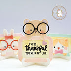 Mama Elephant Mini Photo Frame Creative Cuts Steel Dies bear with glasses